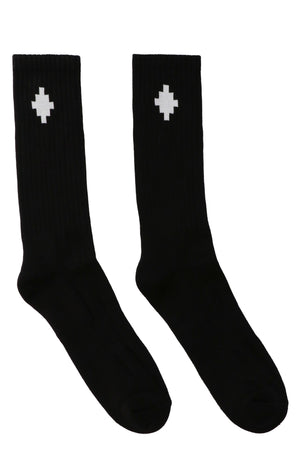 Logo cotton blend socks-1